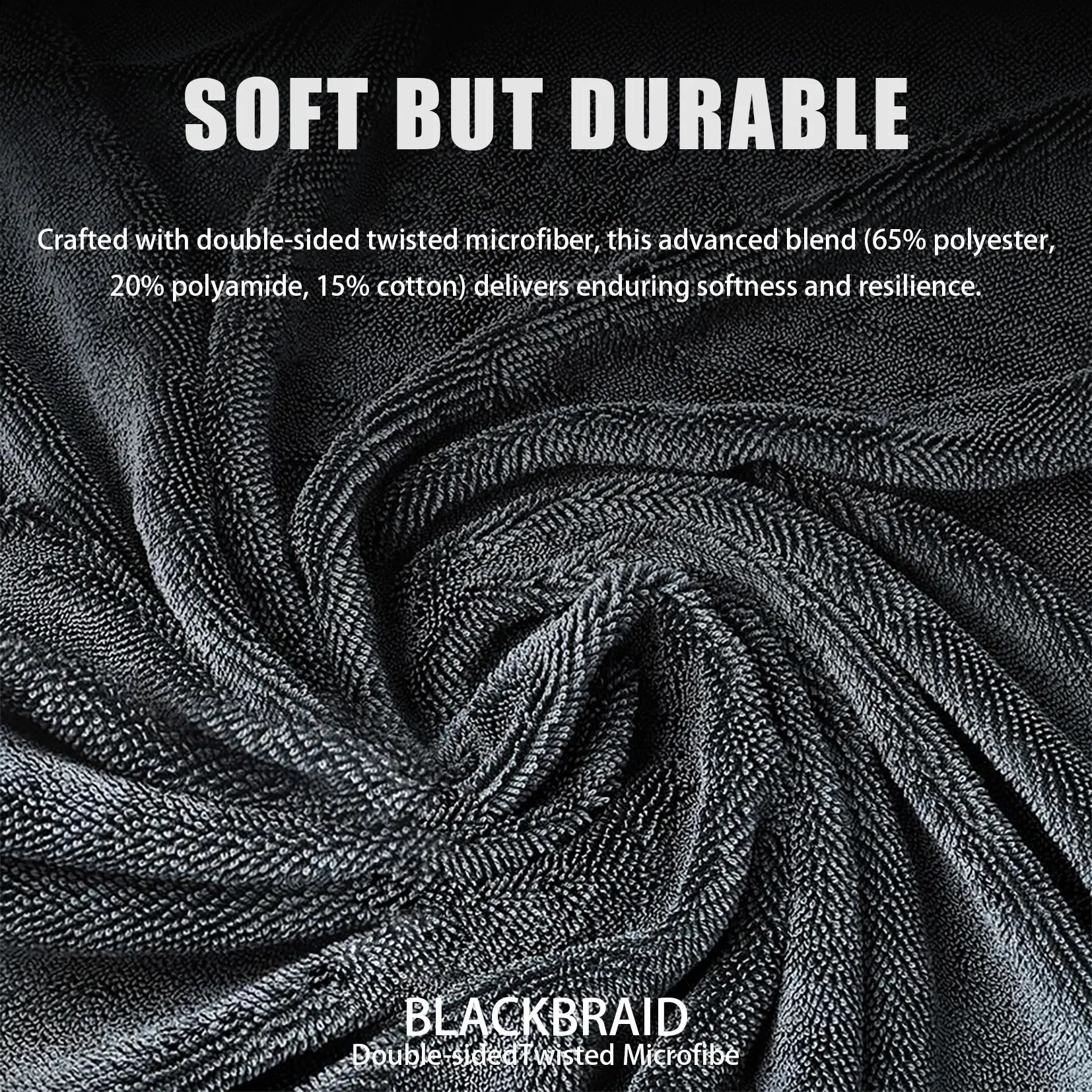 BLACKBRAID 1300GSM Twisted-Loop Car Drying Towel Set - Ultra-Absorbent Microfiber, Scratch-Free, Quick-Dry, Machine Washable, 2-Piece Professional Drying System