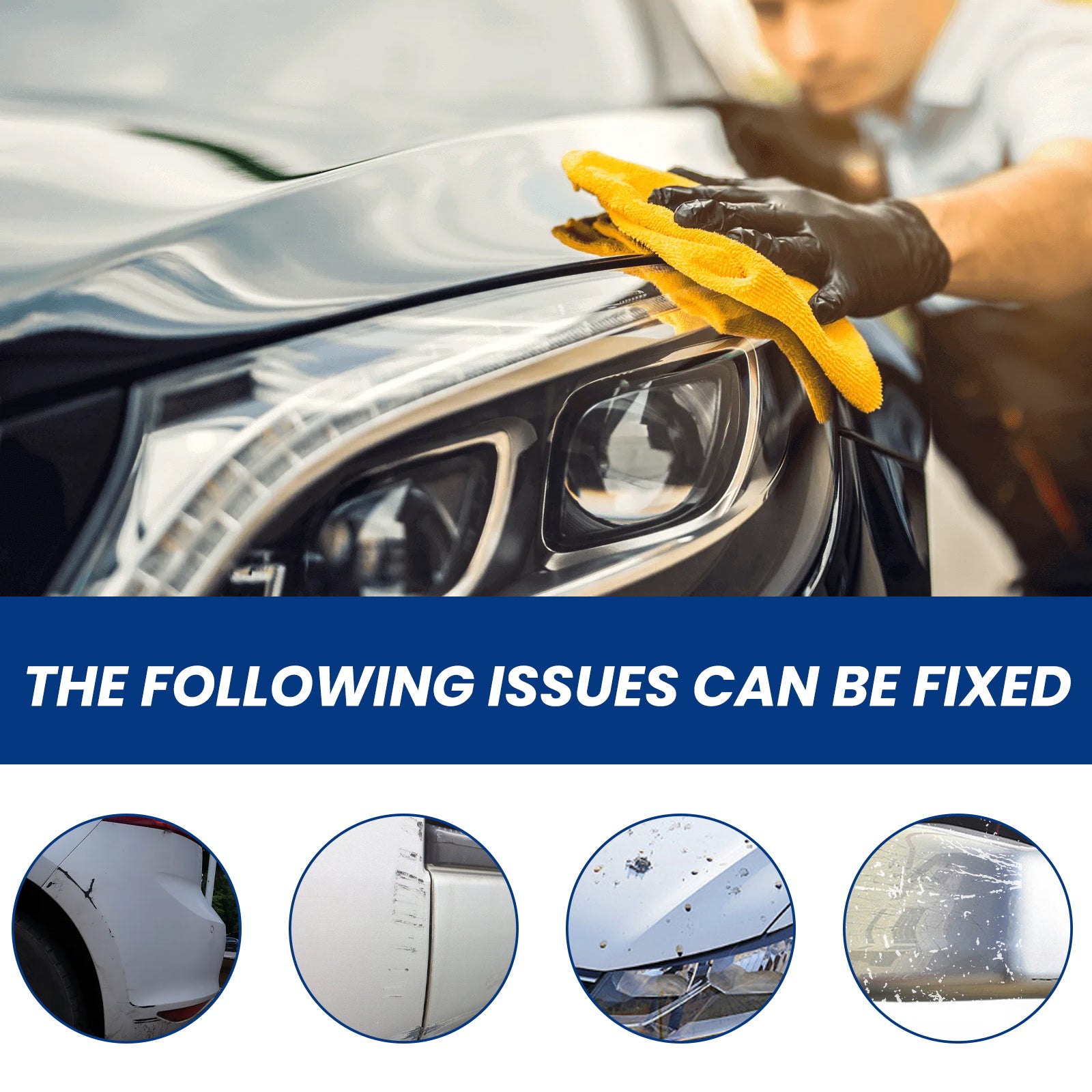 Car Scratch & Swirl Remover, Car Polishing Scratch Repair Paint Curing Renovation Touch-Up Detailer