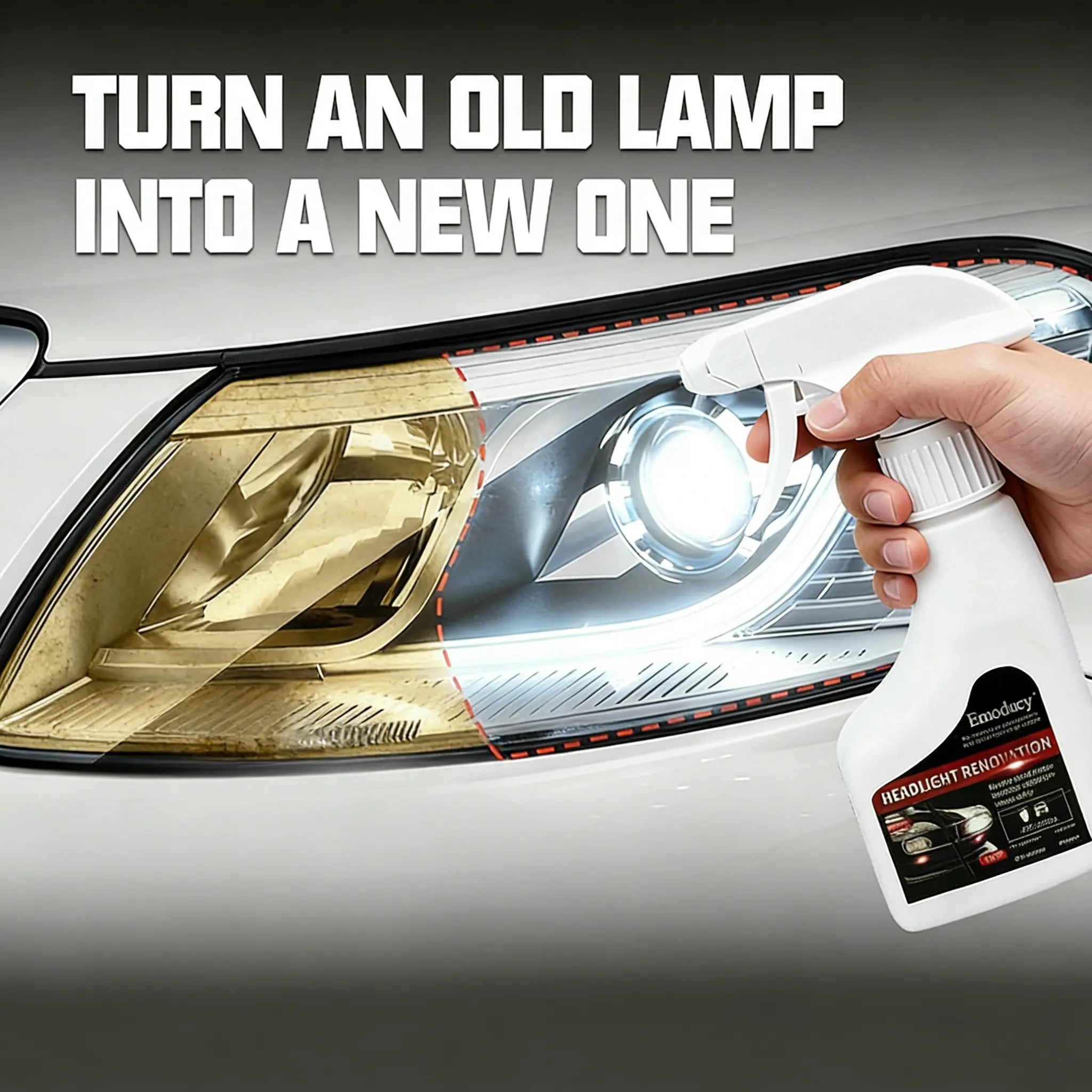Automotive Headlamp Restoration Fluid Oxidized and Yellowed Automotive Headlamps Blurring Enhanced Crystallization Coating Refurbisher