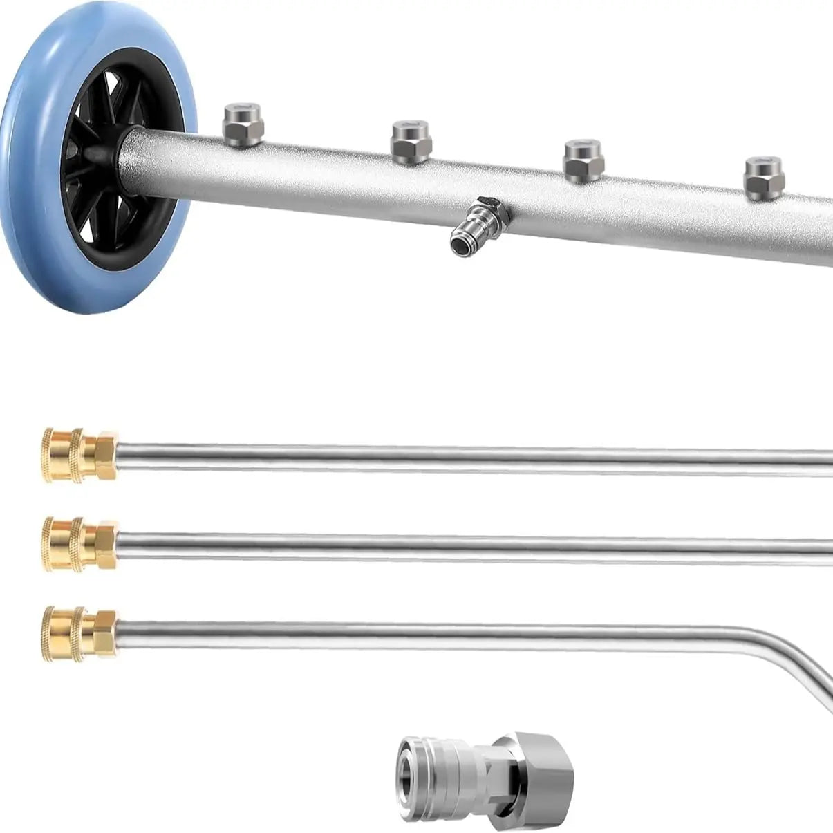 RIDGE WASHER Pressure Washer Undercarriage Cleaner, 16 Inch Undercarriage Washer with Foam Cannon, under Car Cleaner with Straight Extension Wand, 4000 PSI