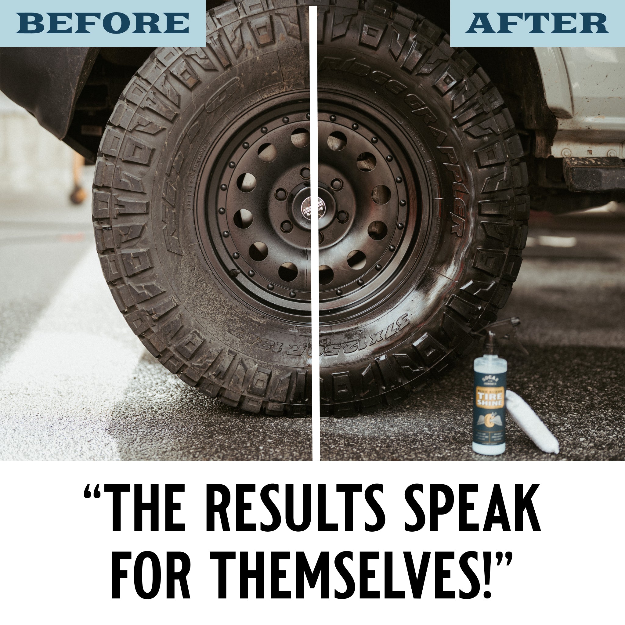 Blue Suede Tire Shine with Protect Shield Formula™