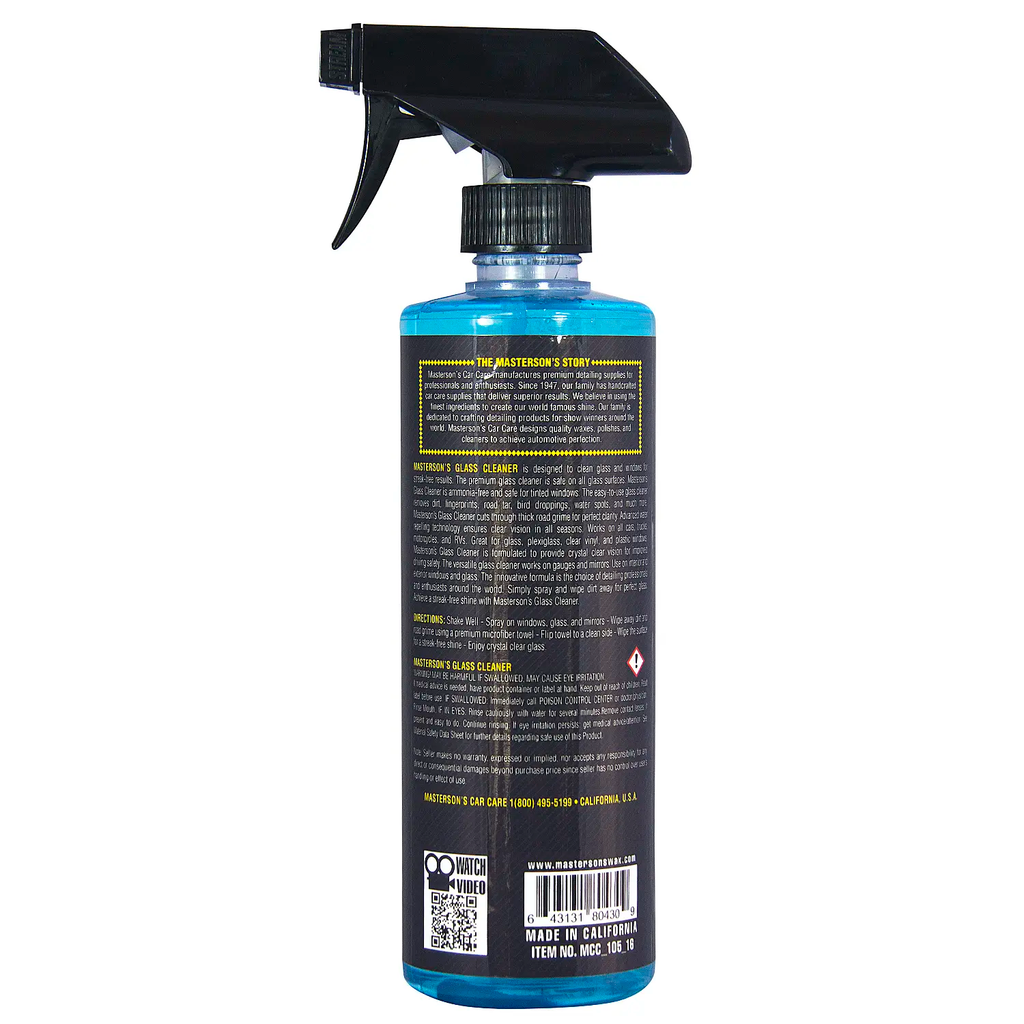 Masterson'S Car Care Glass Cleaner (16 Oz)  Streak-Free Shine Safe for Clear and Tinted Windows