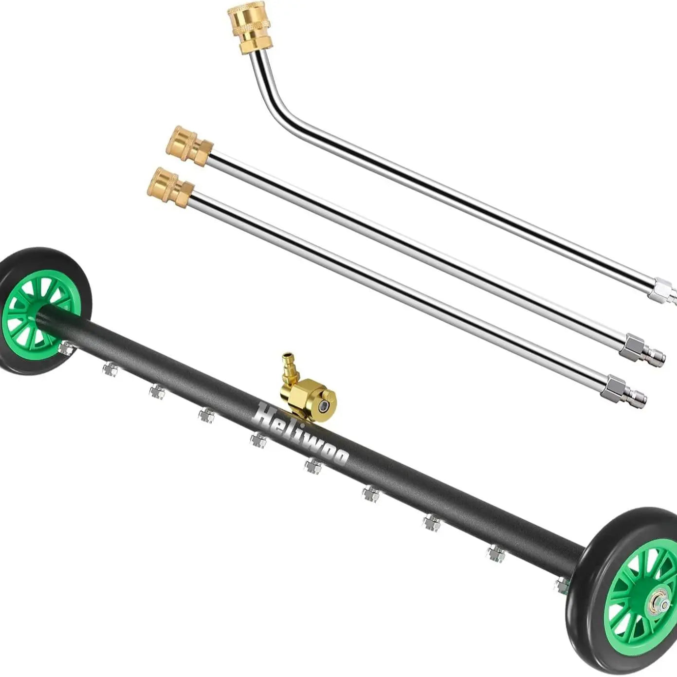 Pressure Washer Undercarriage Cleaner,24 Inch Undercarriage Washer,Hydraulic Powered under Car Cleaner with 3 Straight Extension Wands,4000Psi