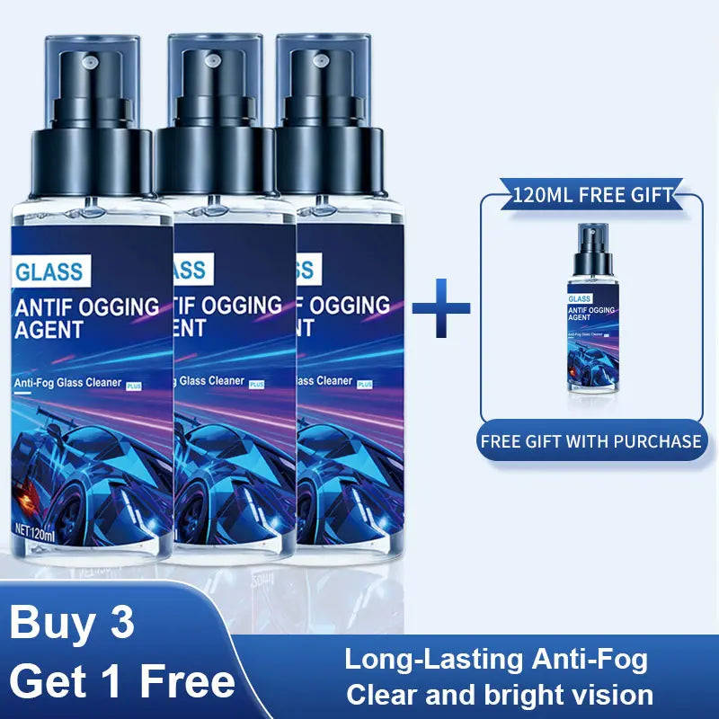 Windshield Cleaner & Anti-Fog Spray, 240Ml Long-Lasting Defogger Solution for Car Windows, Mirrors, and Glasses. Perfect for Winter Driving Safety & Rainy Days